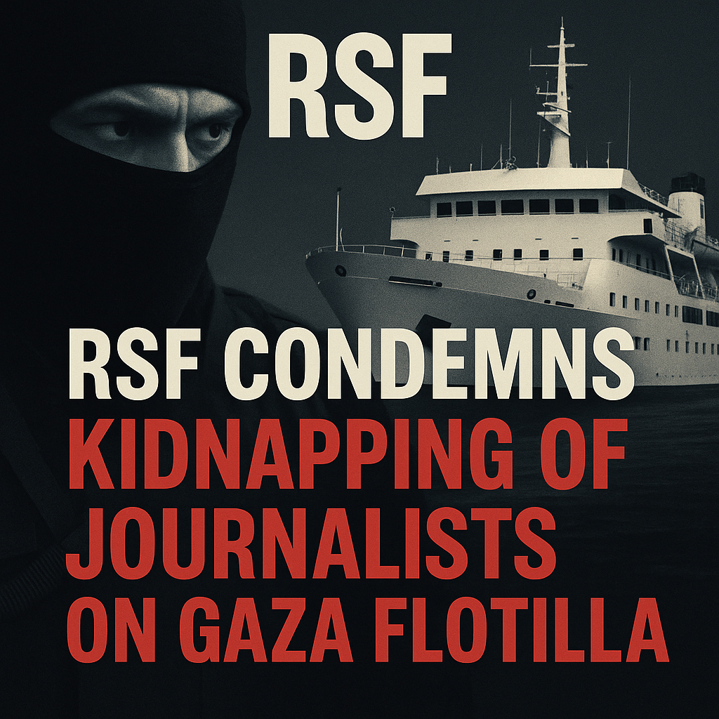 Illustration of RSF Condemns Kidnapping of Journalists on Gaza Flotilla