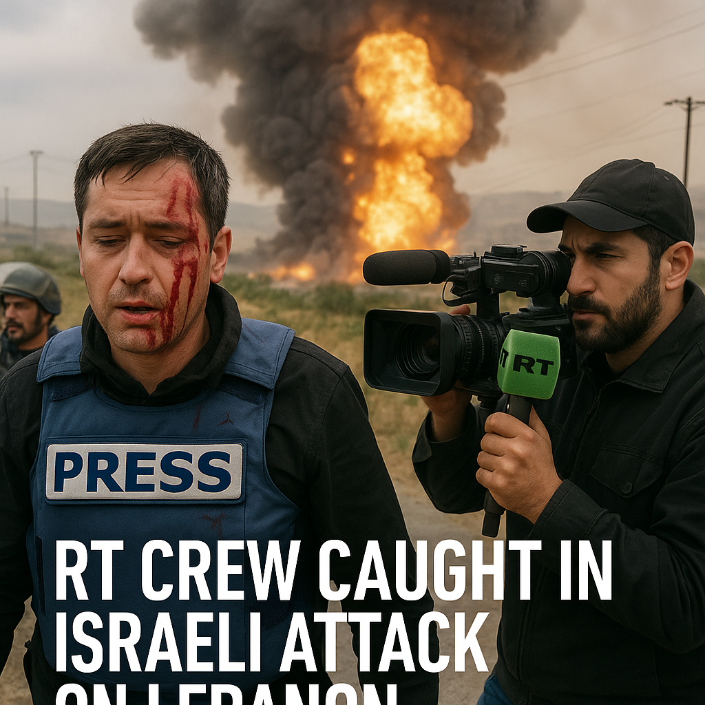 Illustration of RT Crew Caught in Israeli Attack on Lebanon