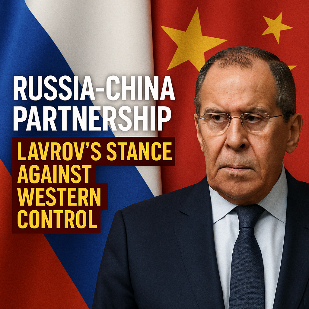 Illustration of Russia-China Partnership: Lavrov's Stance Against Western Control