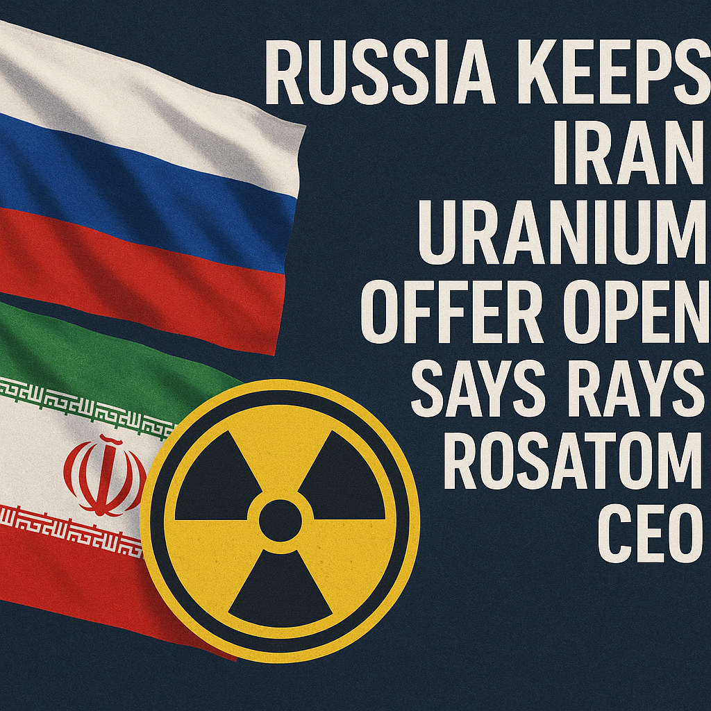 Illustration of Russia Keeps Iran Uranium Offer Open, Says Rosatom CEO