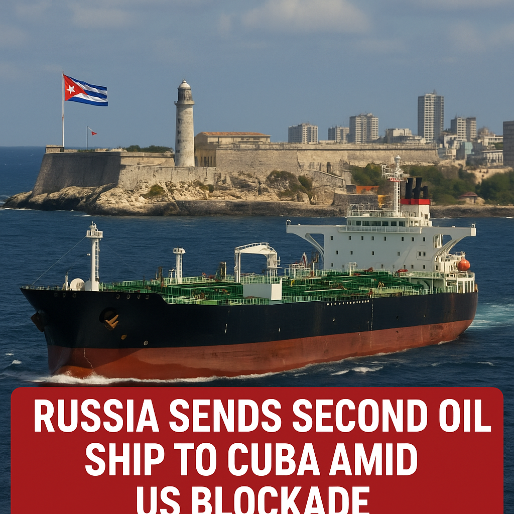 Illustration of Russia Sends Second Oil Ship to Cuba Amid US Blockade