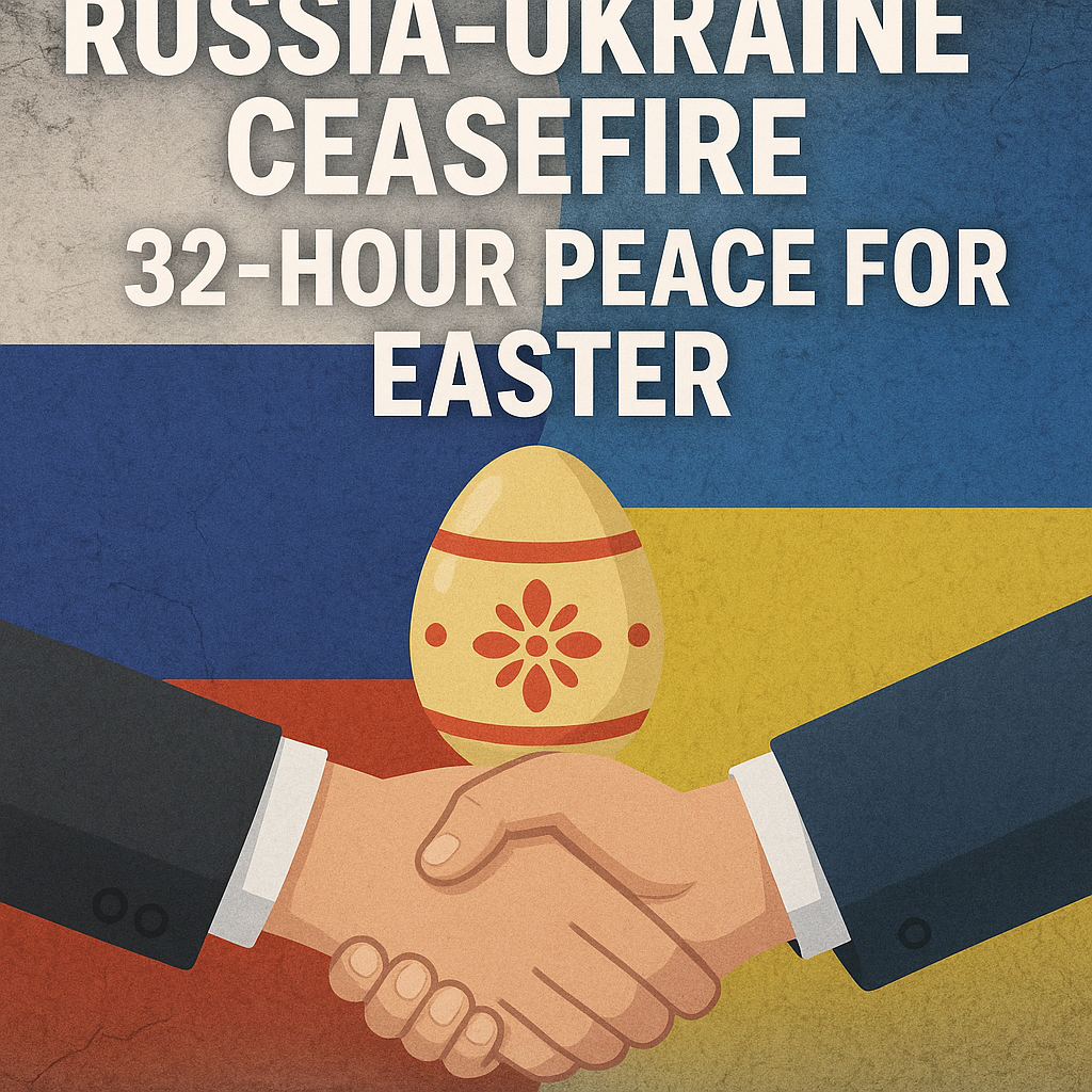 Illustration of Russia Ukraine Ceasefire: 32-Hour Peace for Easter