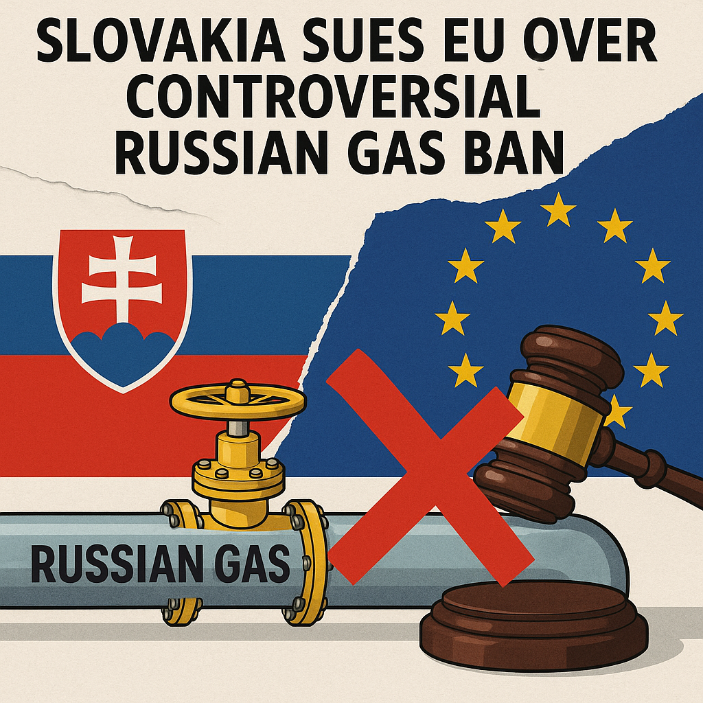Illustration of Slovakia Sues EU Over Controversial Russian Gas Ban