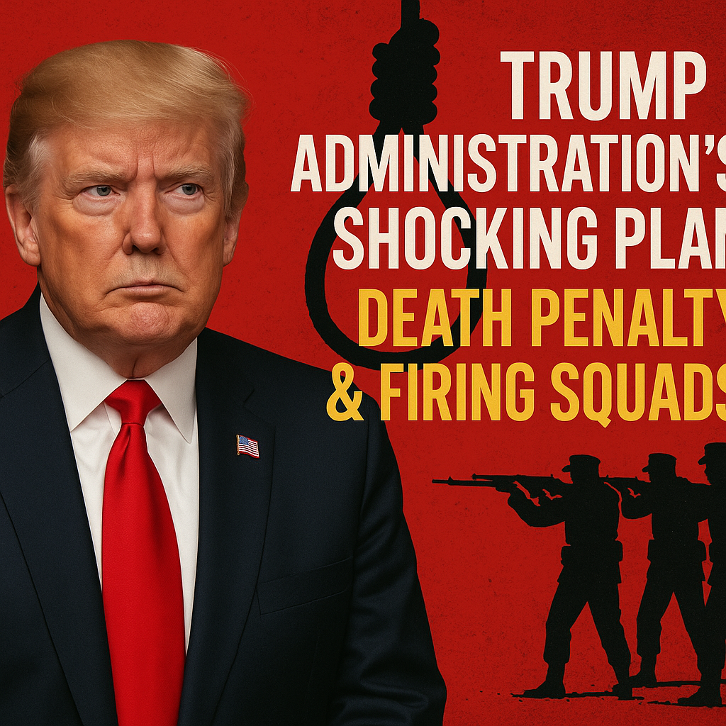 Illustration of Trump Administration's Shocking Plan: Death Penalty & Firing Squads