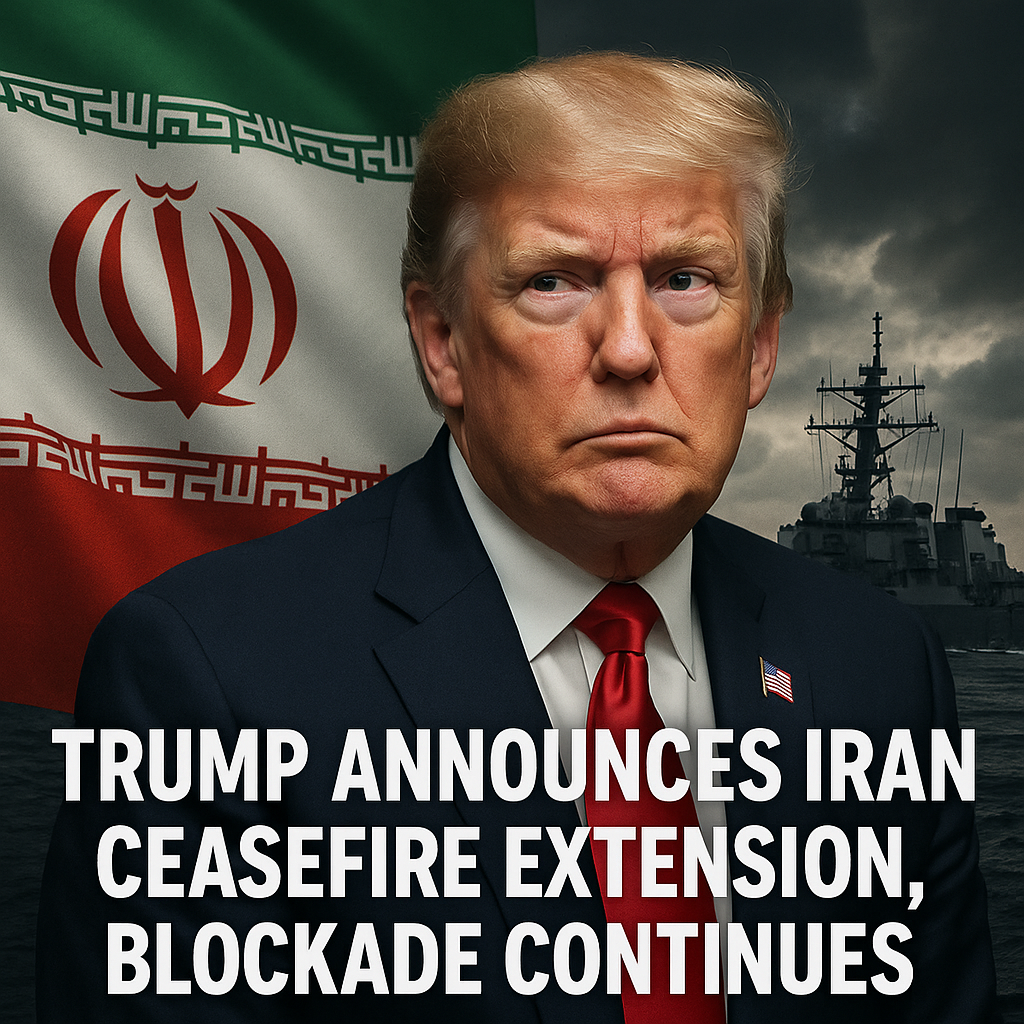 Illustration of Trump Announces Iran Ceasefire Extension, Blockade Continues
