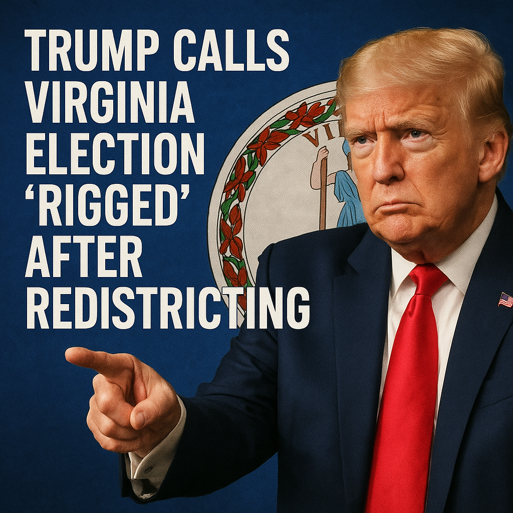 Illustration of Trump Calls Virginia Election 'Rigged' After Redistricting