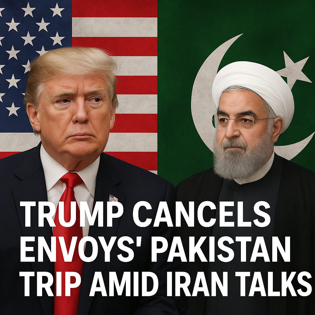 Illustration of Trump Cancels Envoys' Pakistan Trip Amid Iran Talks