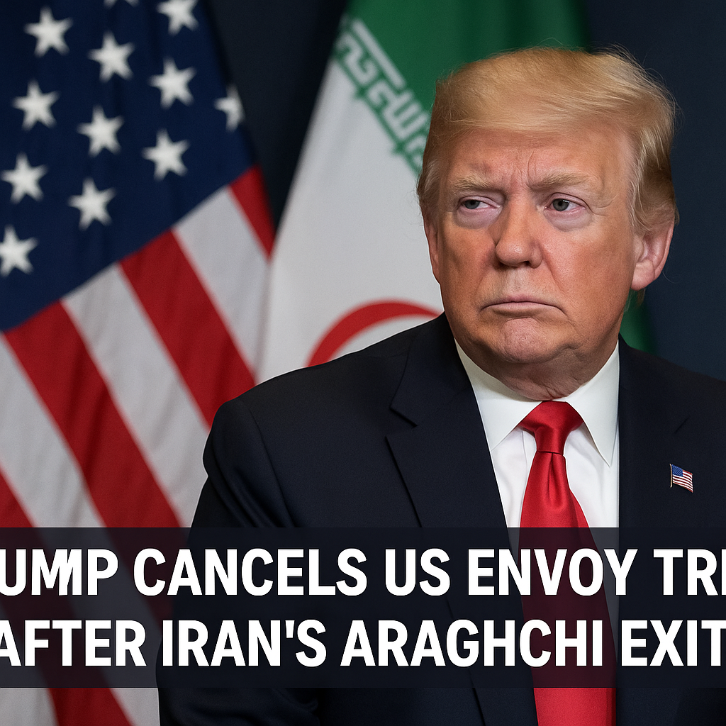 Illustration of Trump Cancels US Envoy Trip After Iran’s Araghchi Exit