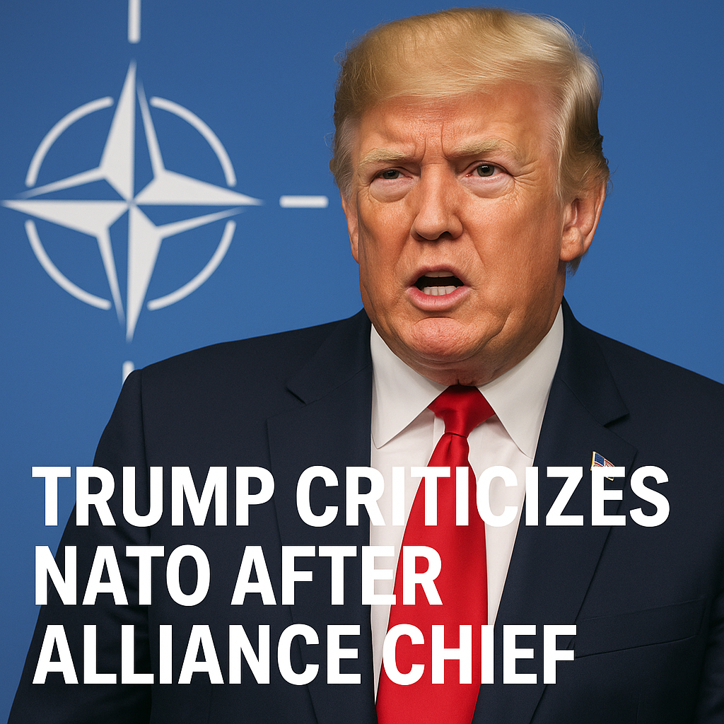 Illustration of Trump Criticizes NATO After Meeting Alliance Chief