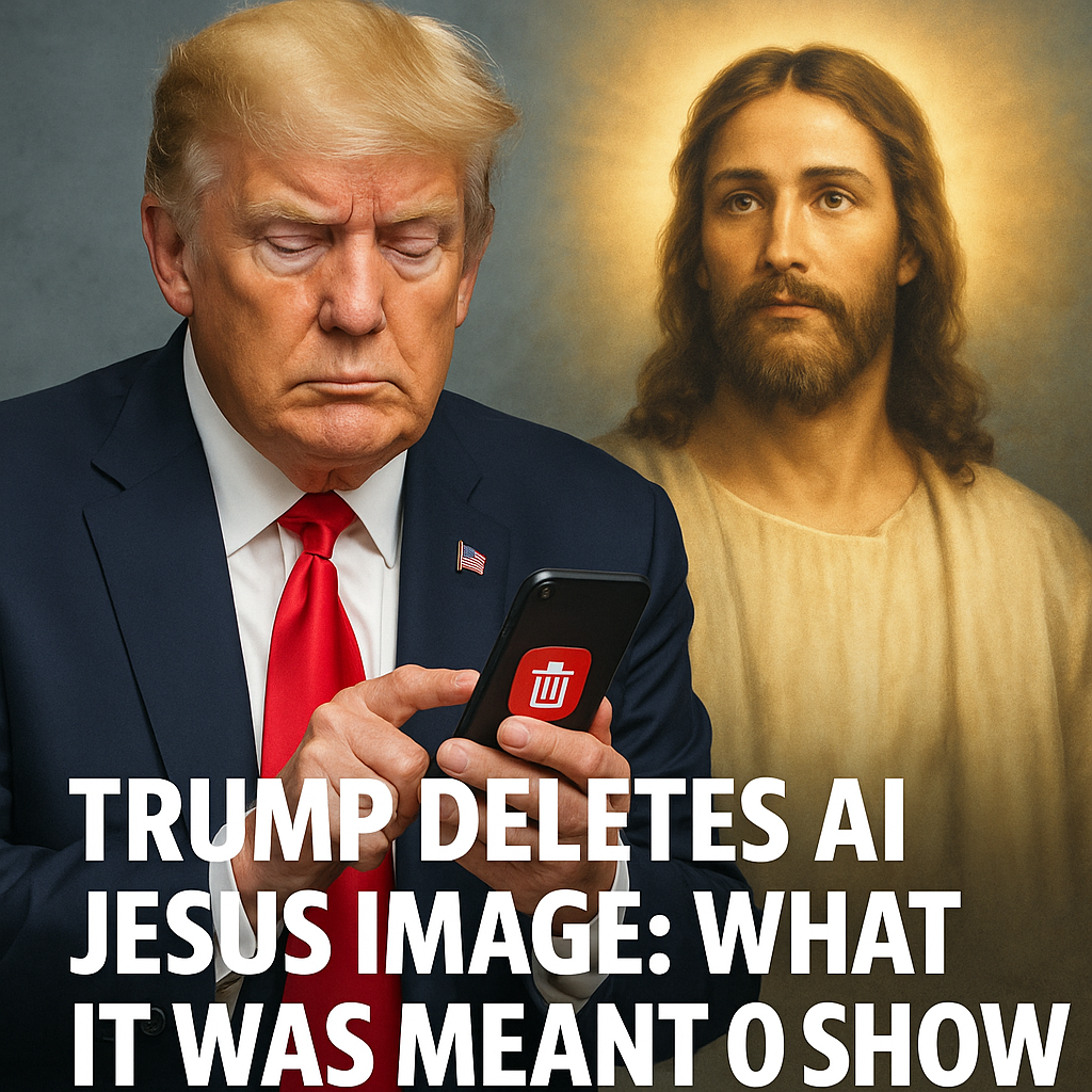 Illustration of Trump Deletes AI Jesus Image: What It Was Meant to Show