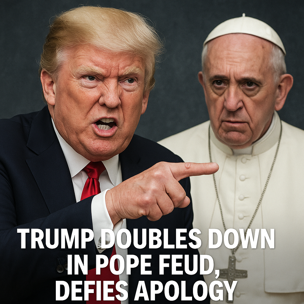 Illustration of Trump Doubles Down in Pope Feud, Defies Apology
