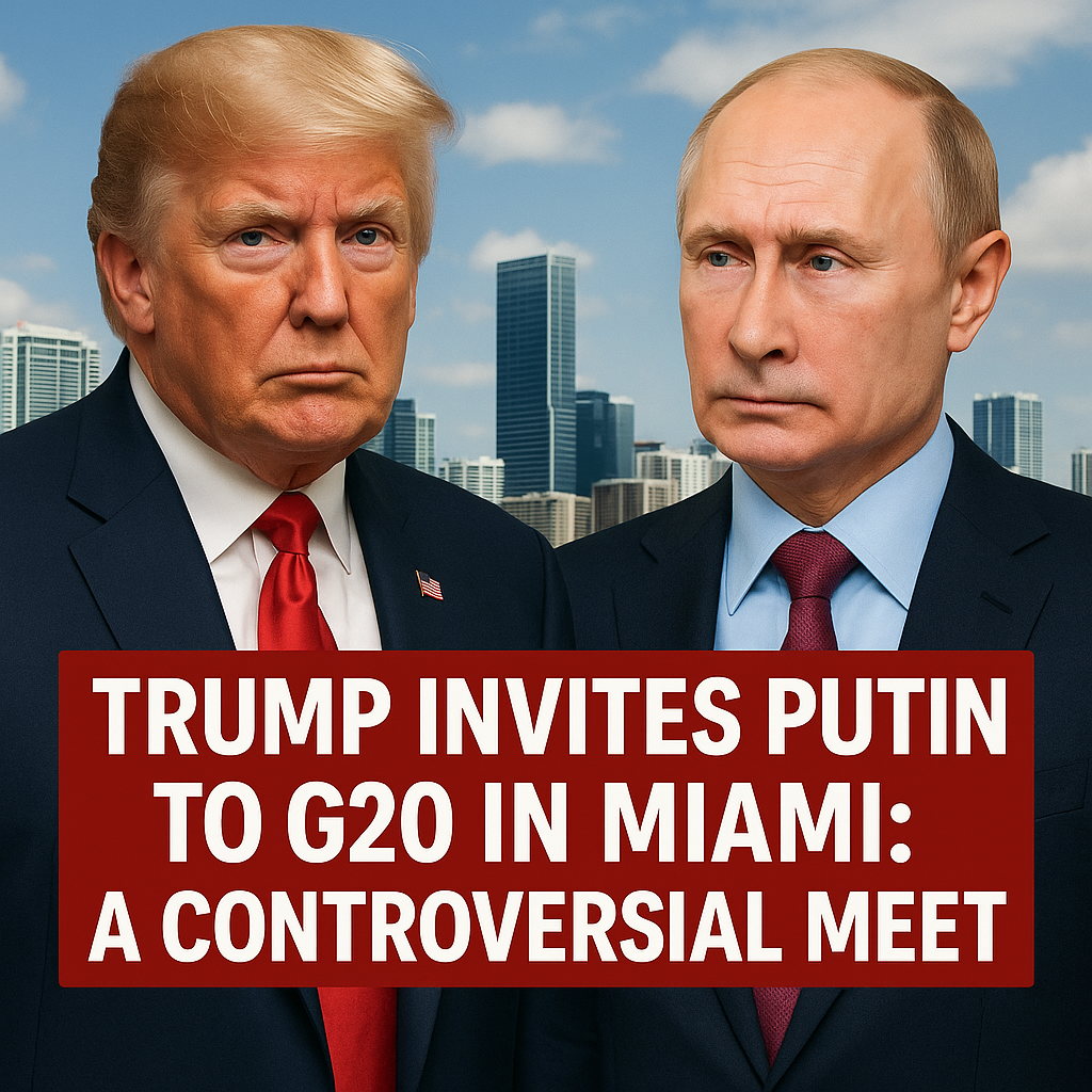 Illustration of Trump Invites Putin to G20 in Miami: A Controversial Meet