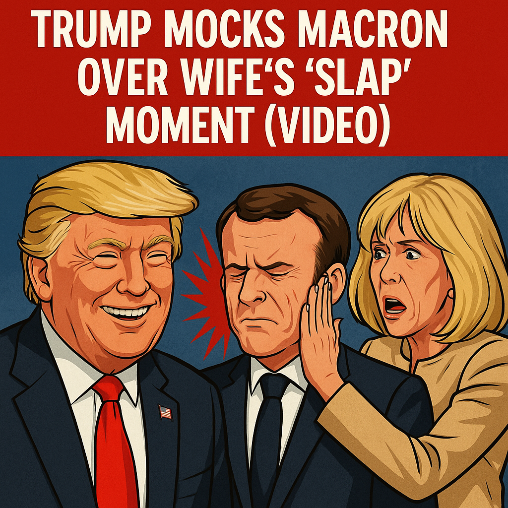 Illustration of Trump Mocks Macron Over Wife's 'Slap' Moment (VIDEO)