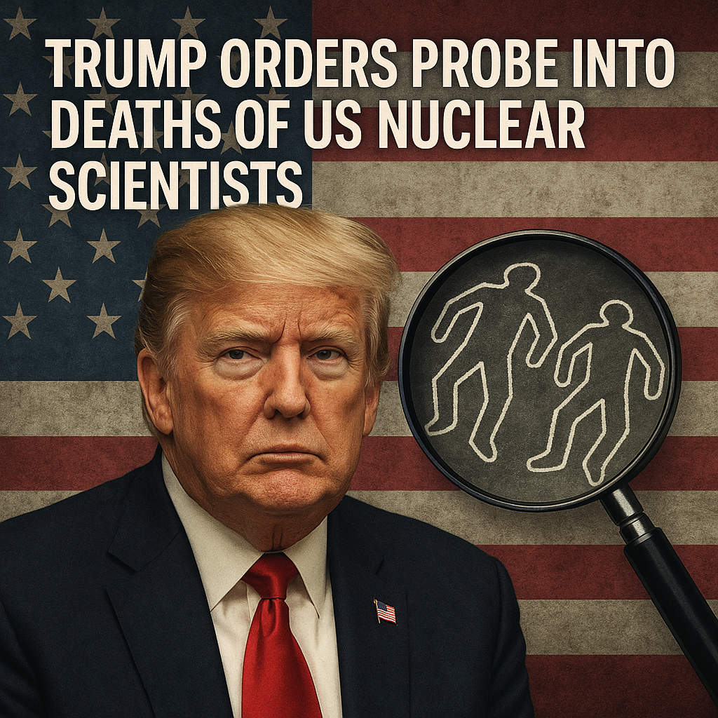 Illustration of Trump Orders Probe into Deaths of US Nuclear Scientists