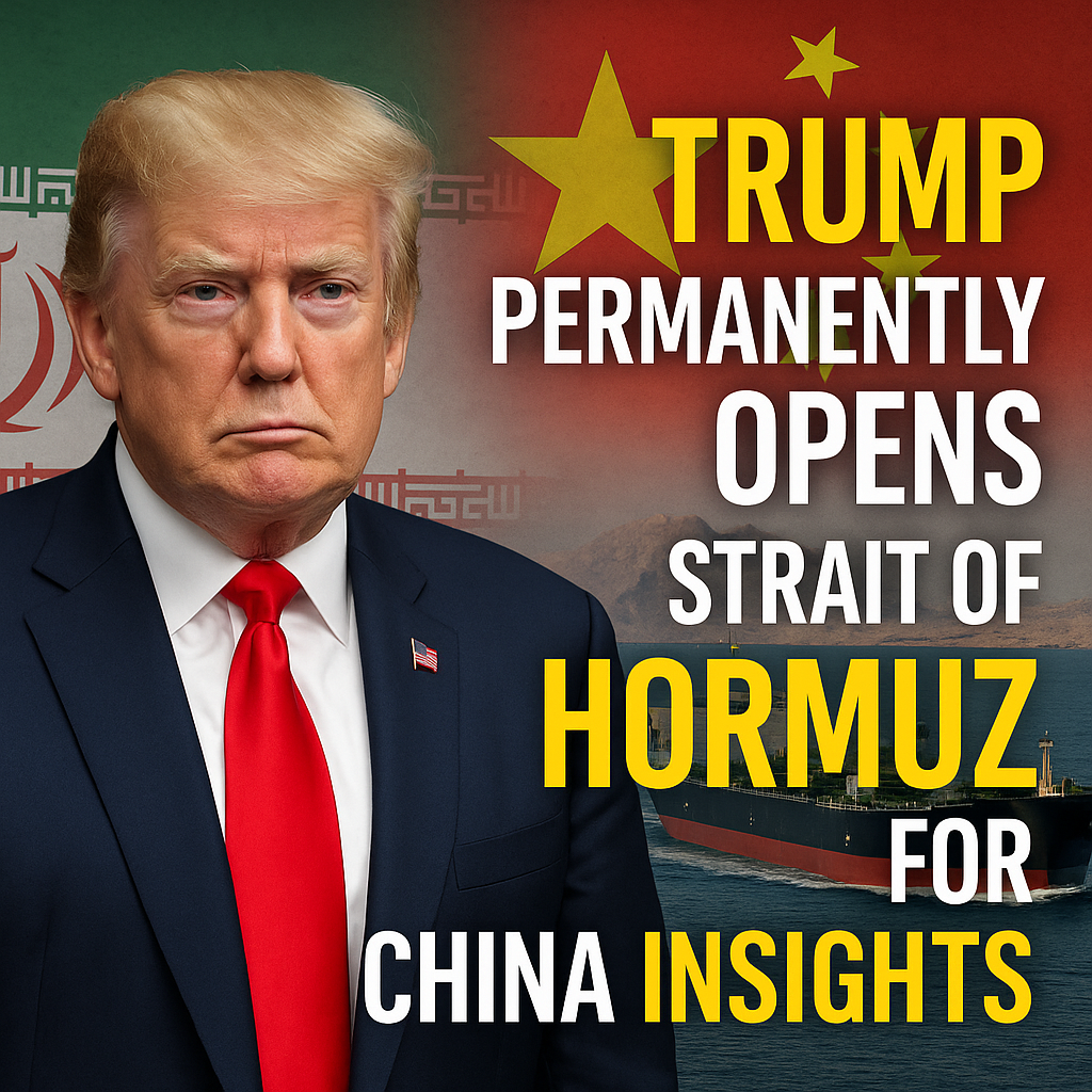 Illustration of Trump Permanently Opens Strait of Hormuz for China Insights
