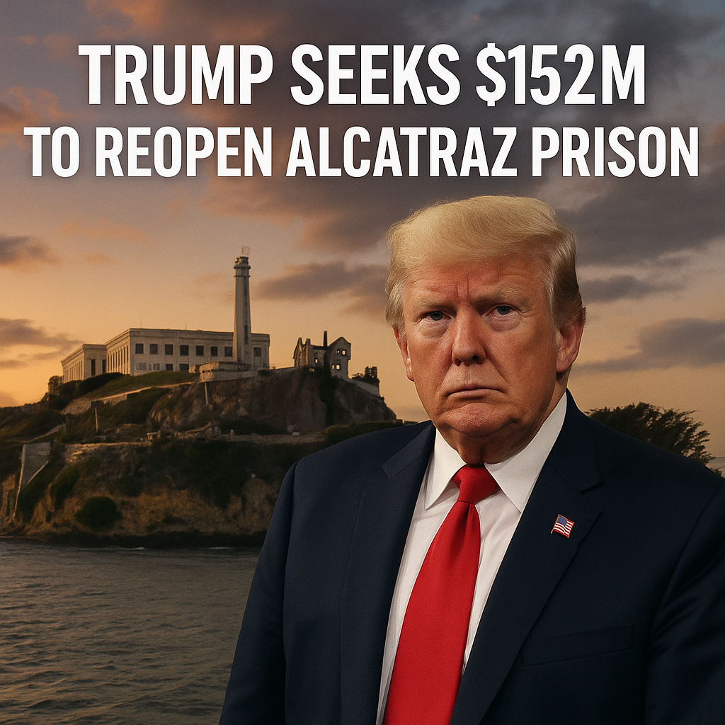 Illustration of Trump Seeks $152M to Reopen Alcatraz Prison