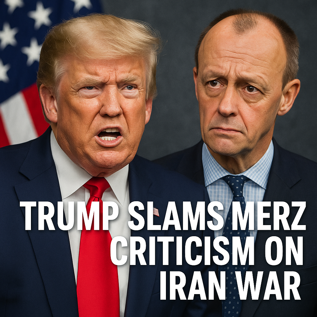 Illustration of Trump Slams Merz's Criticism on Iran War