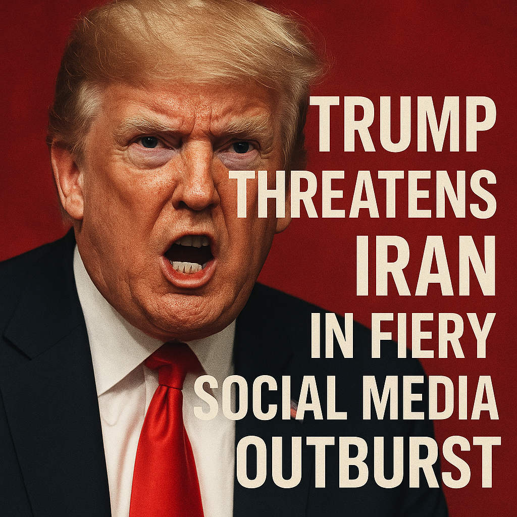 Illustration of Trump Threatens Iran in Fiery Social Media Outburst