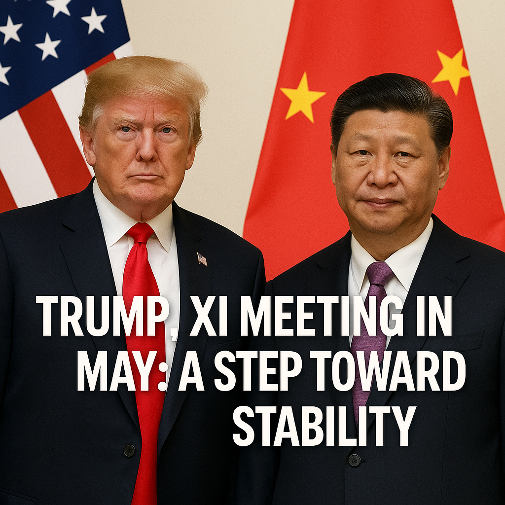 Illustration of Trump, Xi Meeting in May: A Step Toward Stability