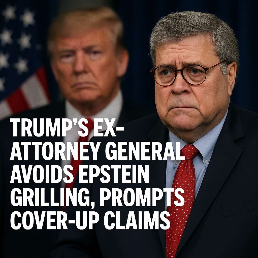 Illustration of Trump’s Ex-Attorney General Avoids Epstein Grilling, Prompts Cover-Up Claims