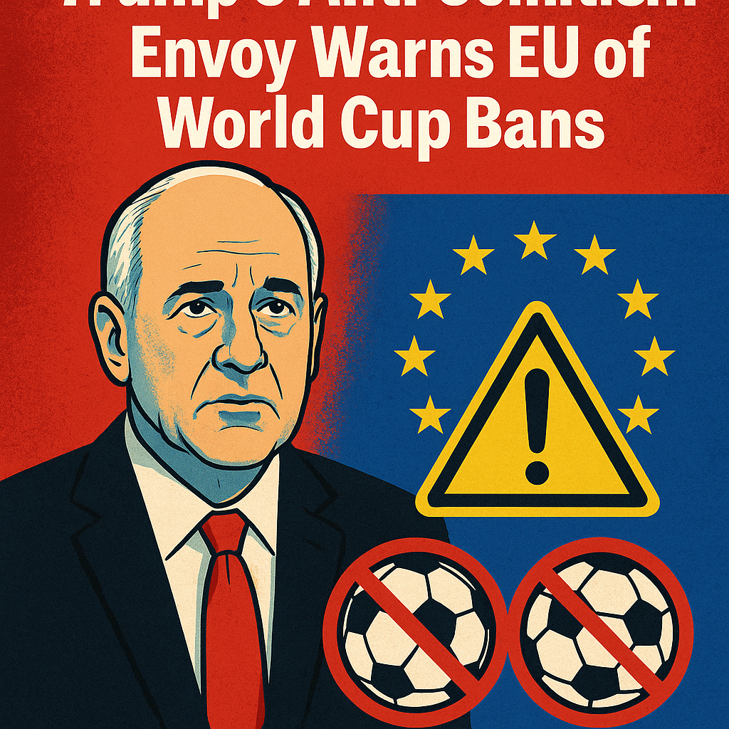 Illustration of Trump's Anti-Semitism Envoy Warns EU of World Cup Bans