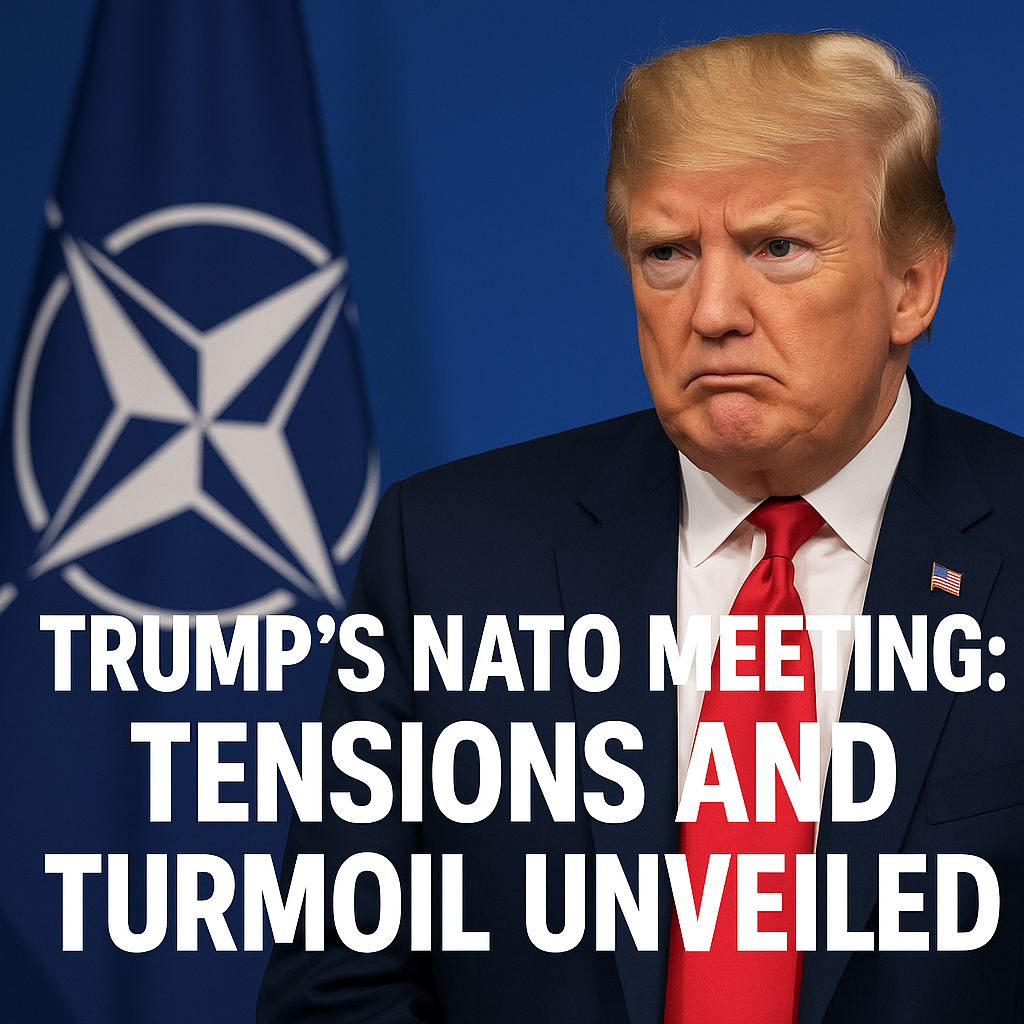 Illustration of Trump's NATO Meeting: Tensions and Turmoil Unveiled