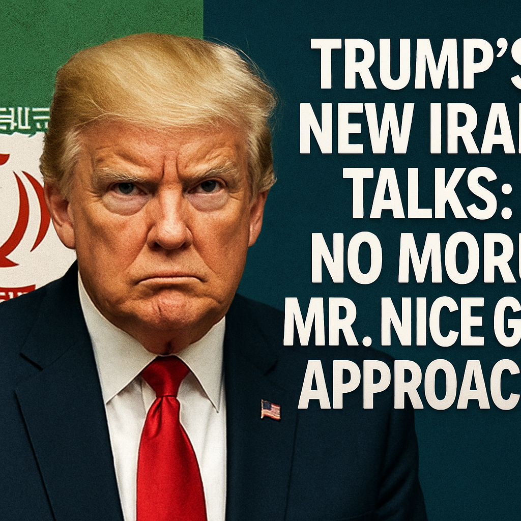 Illustration of Trump's New Iran Talks: No More Mr. Nice Guy Approach