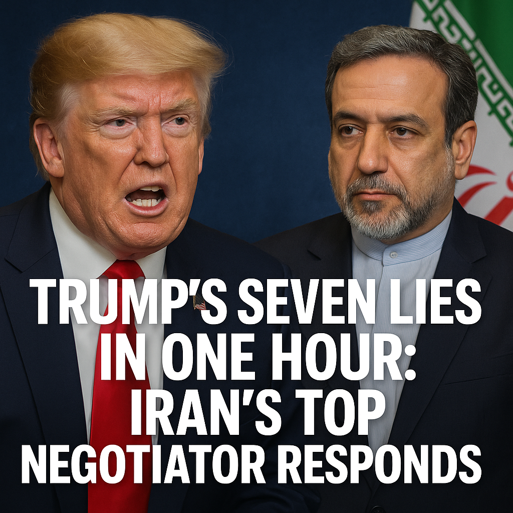 Illustration of Trump's Seven Lies in One Hour: Iran's Top Negotiator Responds