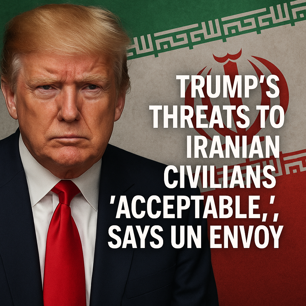 Illustration of Trump's Threats to Iranian Civilians 'Acceptable,' Says UN Envoy