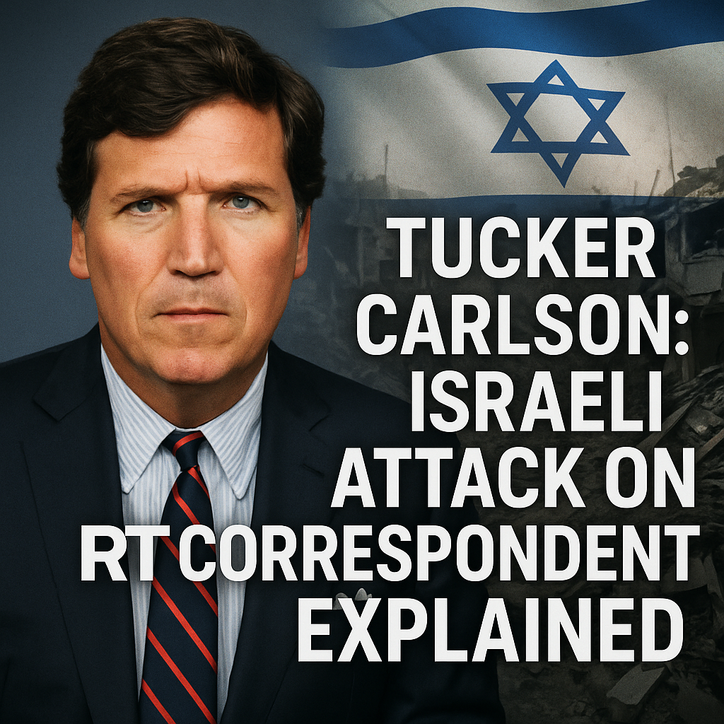 Illustration of Tucker Carlson: Israeli Attack on RT Correspondent Explained