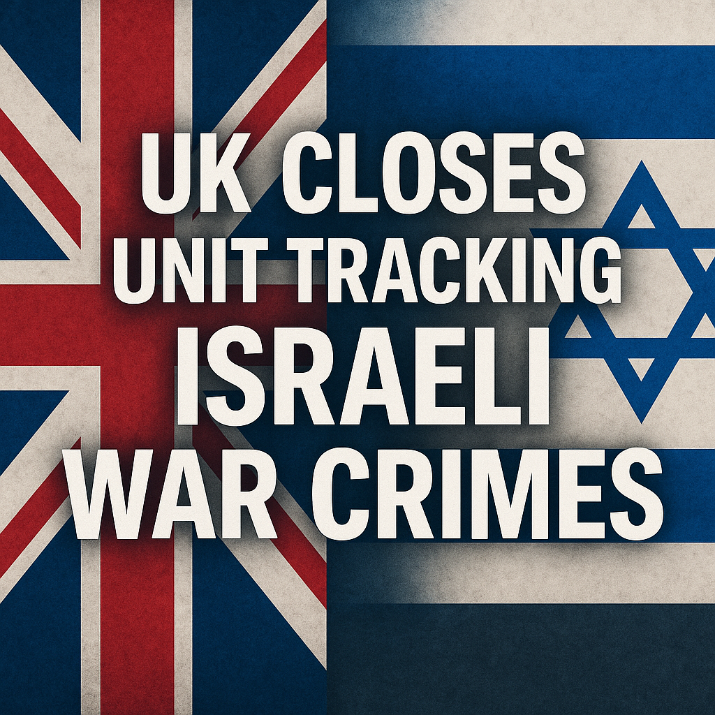 Illustration of UK Closes Unit Tracking Israeli War Crimes