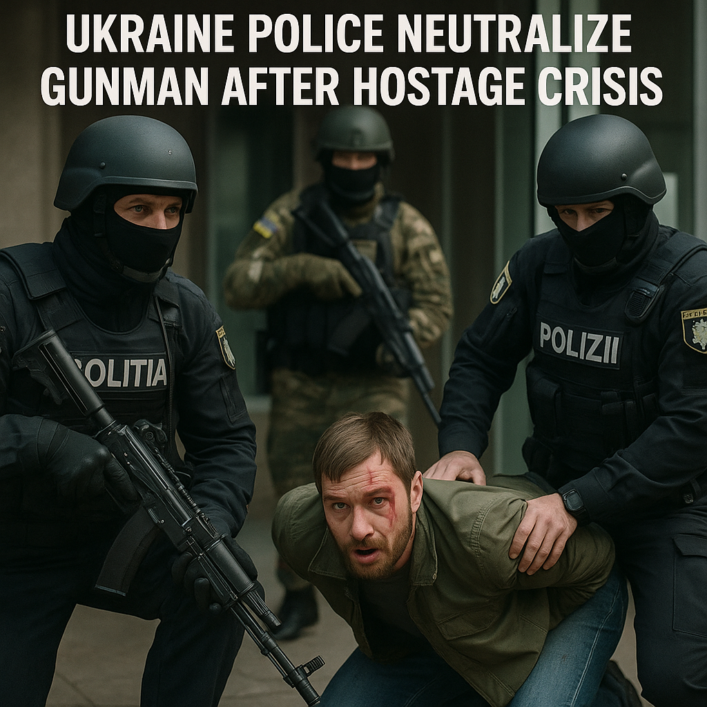 Illustration of Ukraine Police Neutralize Gunman After Hostage Crisis
