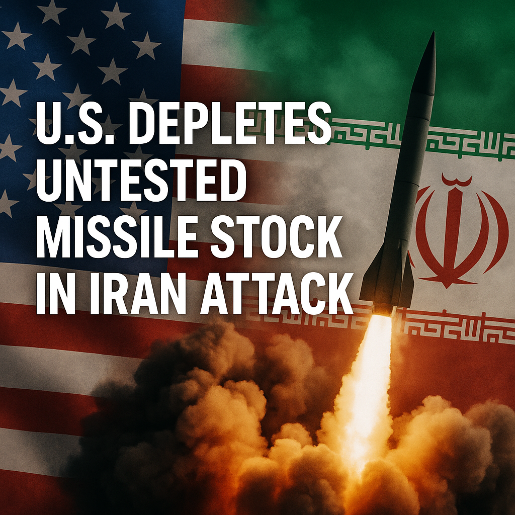 Illustration of US Depletes Untested Missile Stock in Iran Attack