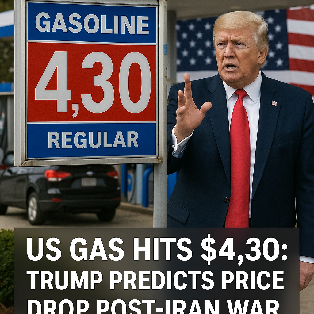 Illustration of US Gas Hits $4.30: Trump Predicts Price Drop Post-Iran War