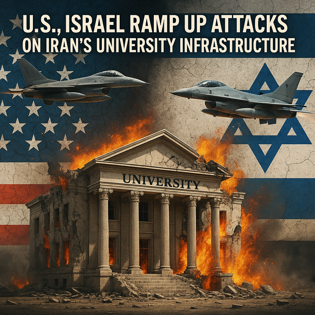 Illustration of US, Israel Ramp Up Attacks on Iran’s University Infrastructure