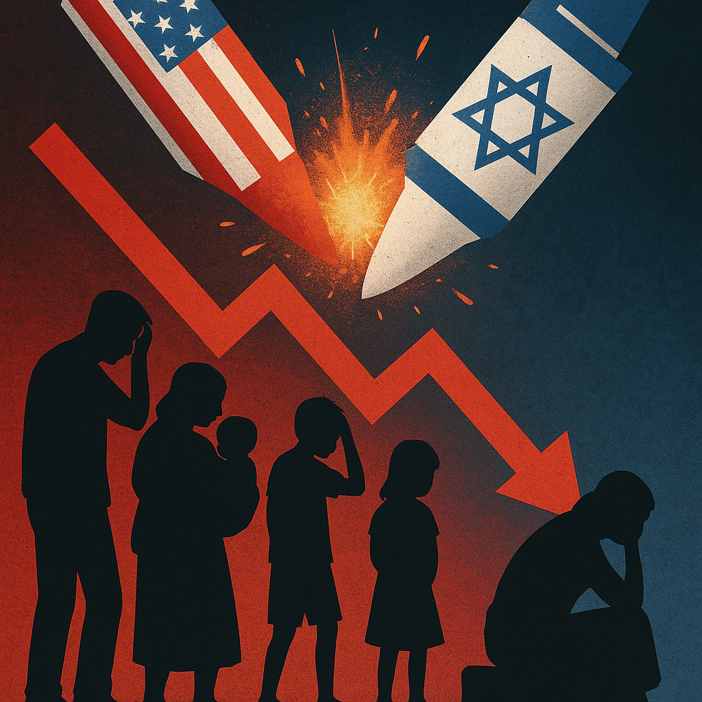 Illustration of US-Israeli Conflict on Iran Could Drive 32M into Poverty