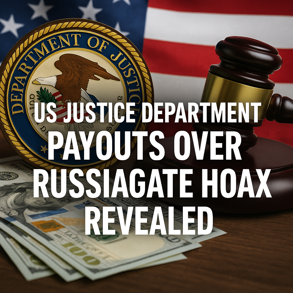 Illustration of US Justice Department Payouts Over Russiagate Hoax Revealed