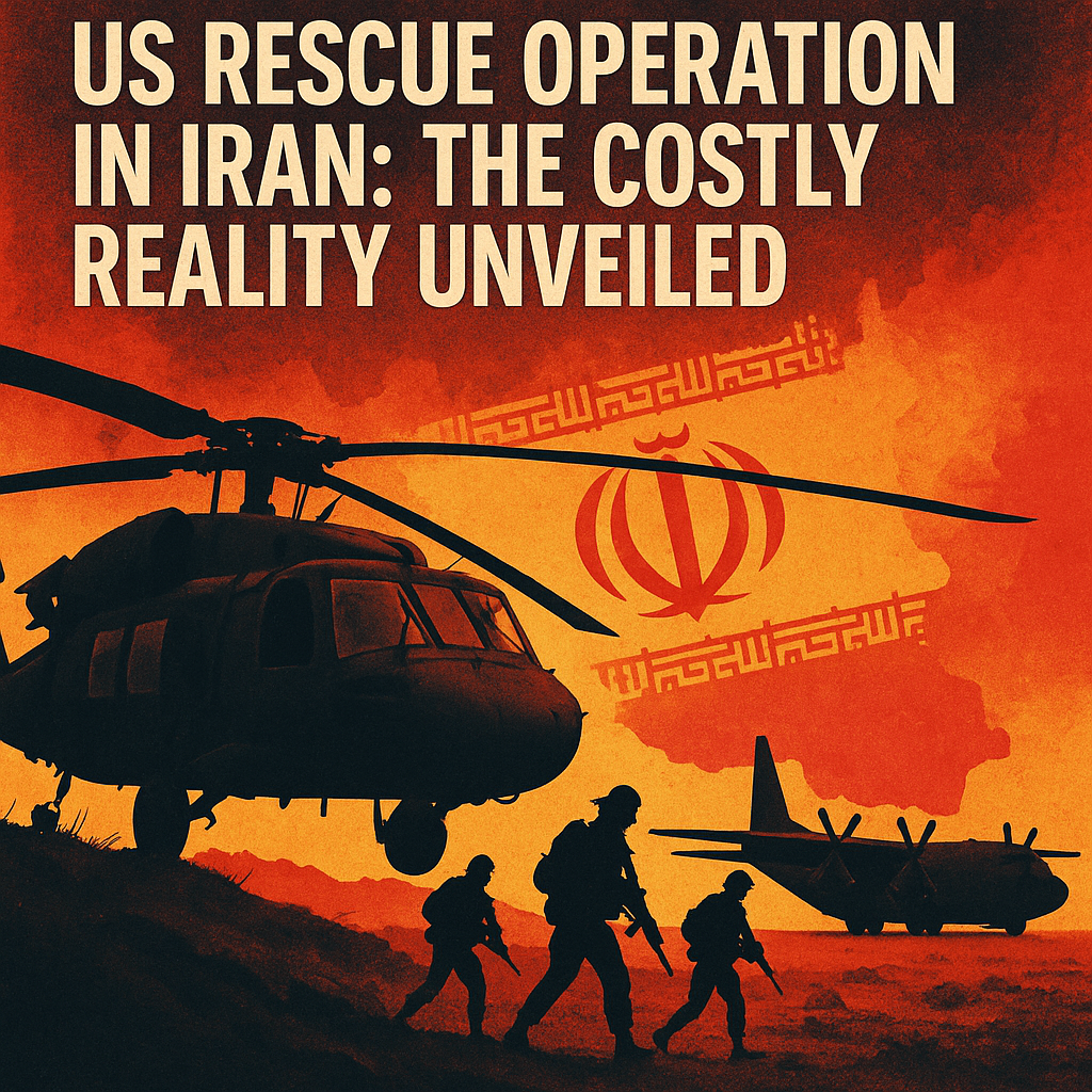 Illustration of US Rescue Operation in Iran: The Costly Reality Unveiled