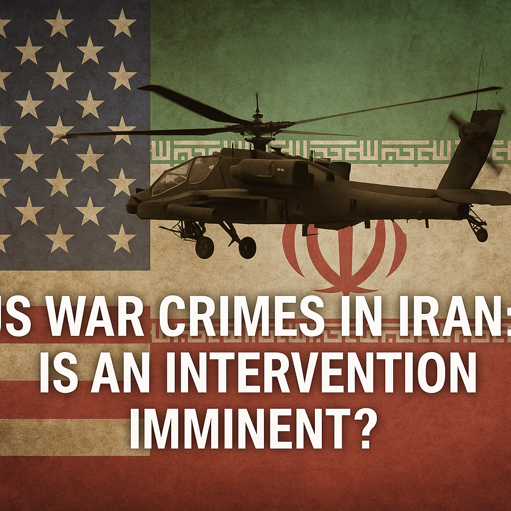 Illustration of US War Crimes in Iran: Is an Intervention Imminent?