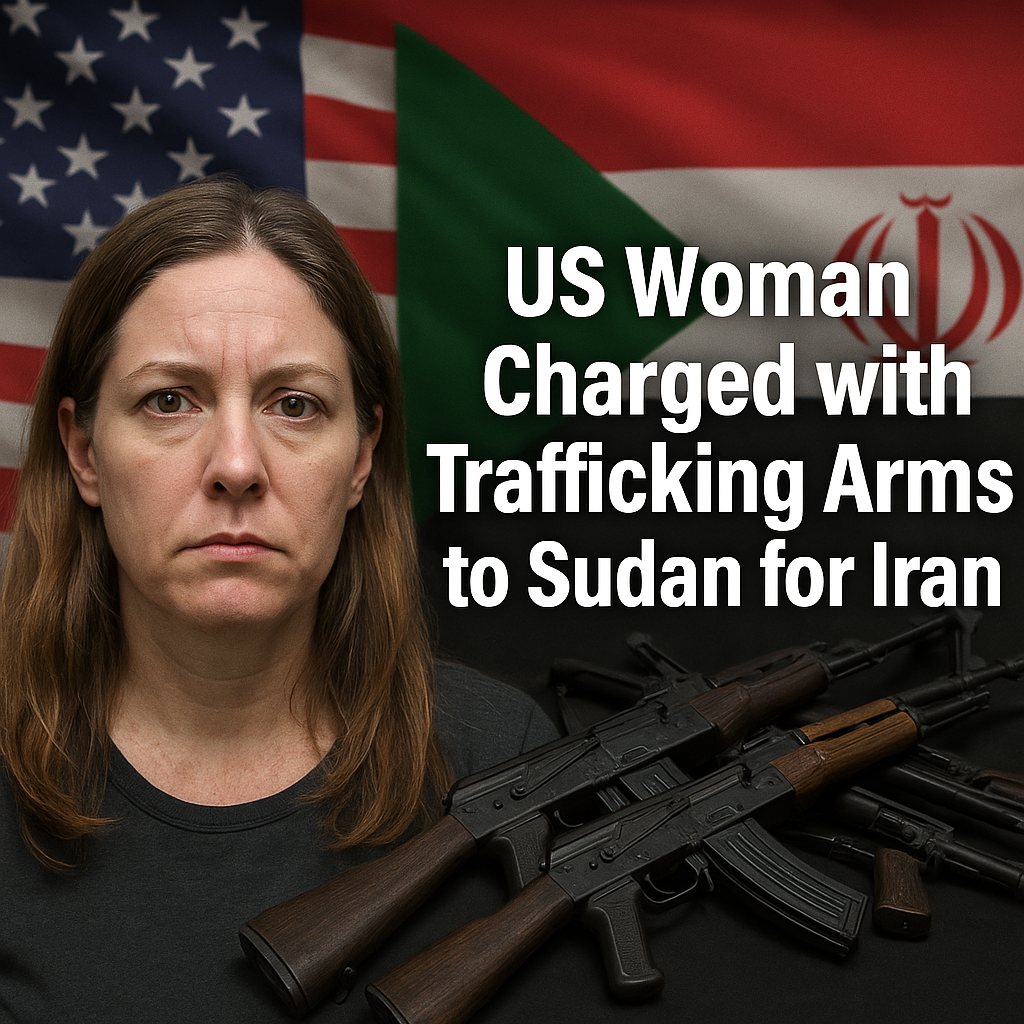 Illustration of US Woman Charged with Trafficking Arms to Sudan for Iran