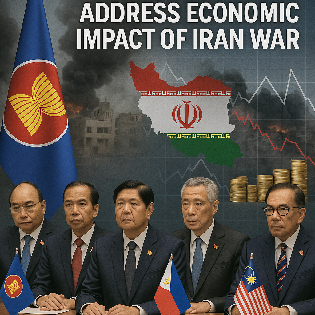 Illustration of ASEAN Leaders Address Economic Impact of Iran War