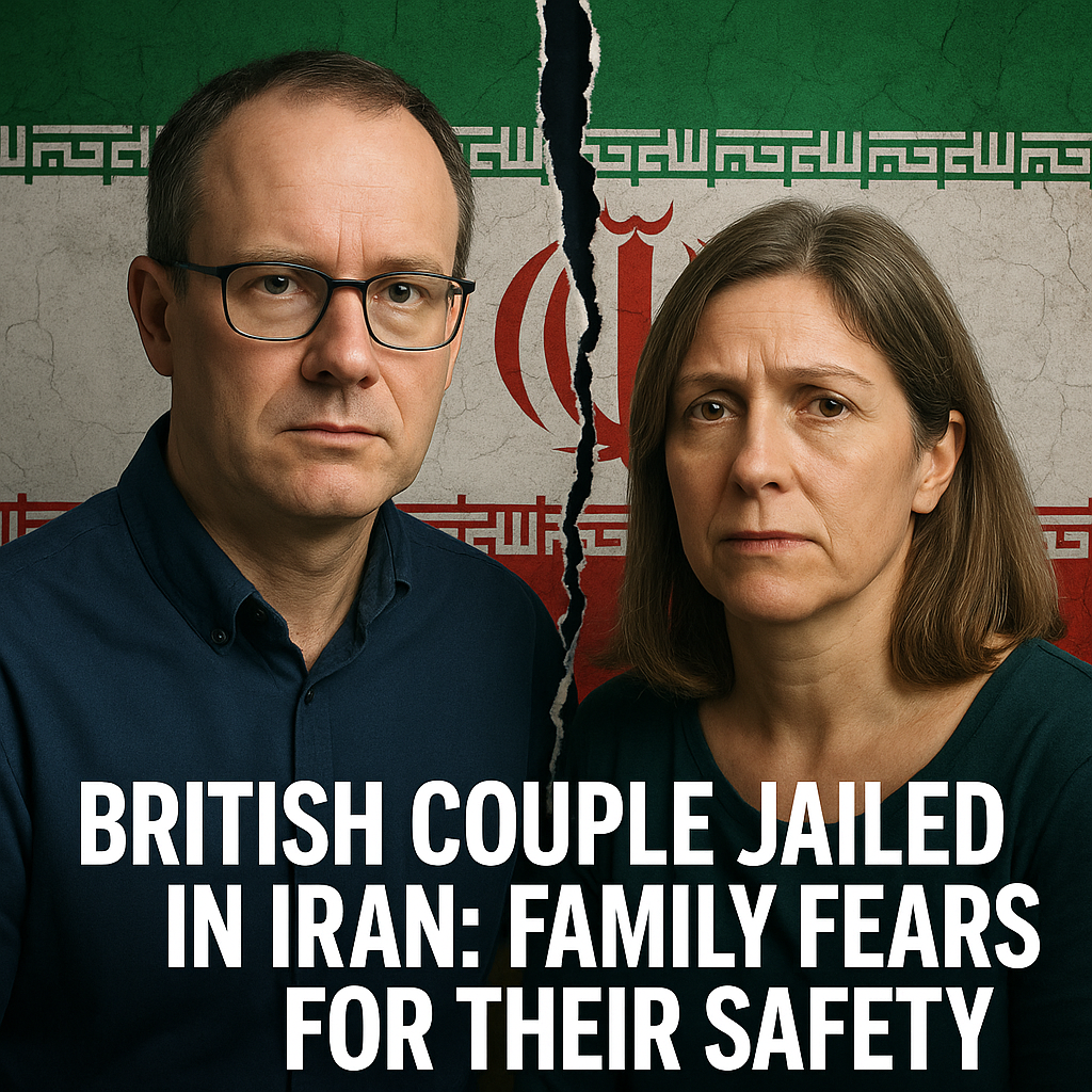 Illustration of British Couple Jailed in Iran: Family Fears for Their Safety