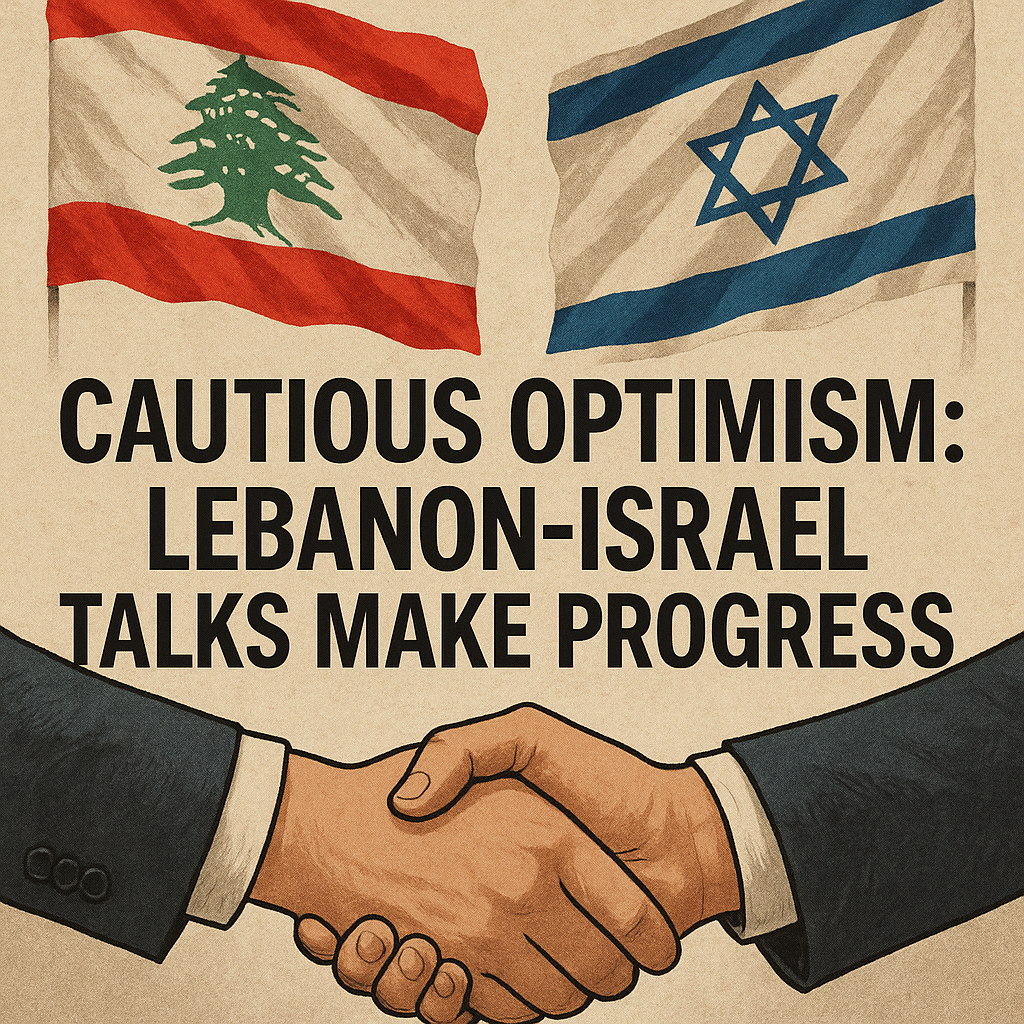 Illustration of Cautious Optimism: Lebanon-Israel Talks Make Progress