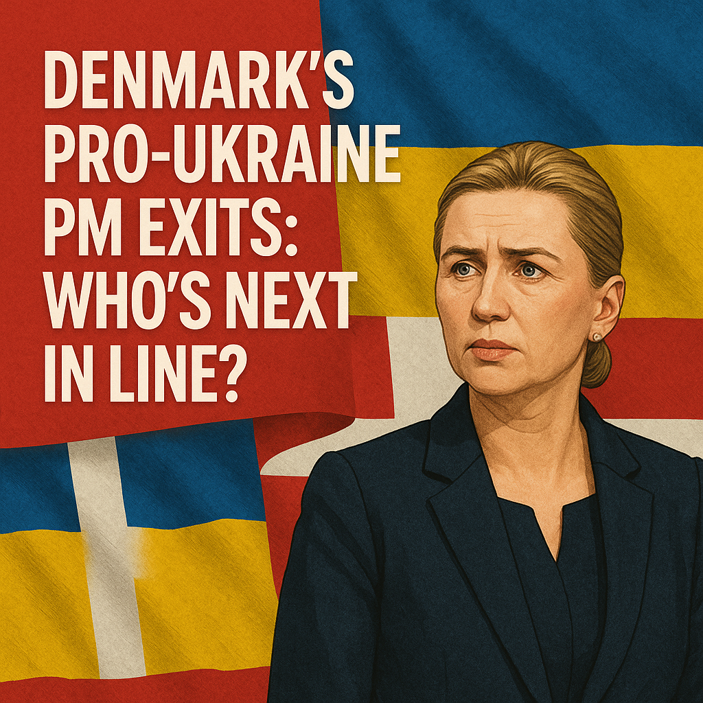 Illustration of Denmark’s Pro-Ukraine PM Exits: Who’s Next in Line?