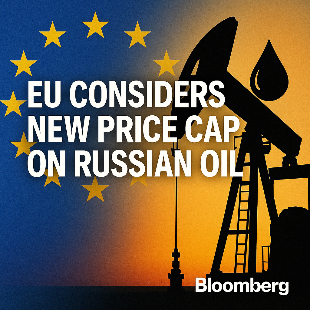 Illustration of EU Considers New Price Cap on Russian Oil - Bloomberg