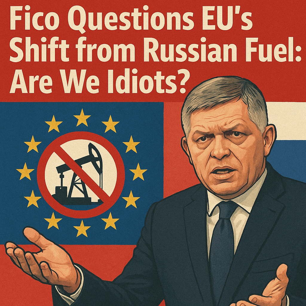 Illustration of Fico Questions EU's Shift from Russian Fuel: Are We Idiots?