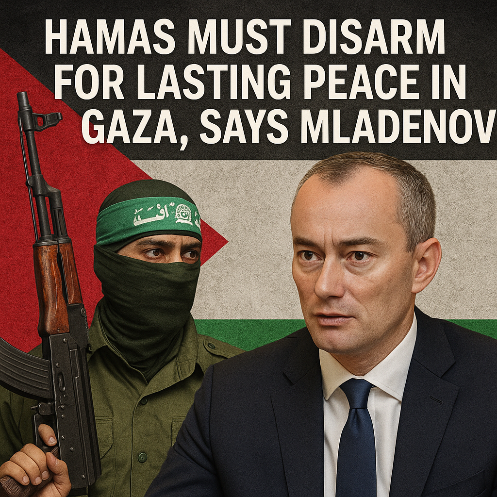 Illustration of Hamas Must Disarm for Lasting Peace in Gaza, Says Mladenov