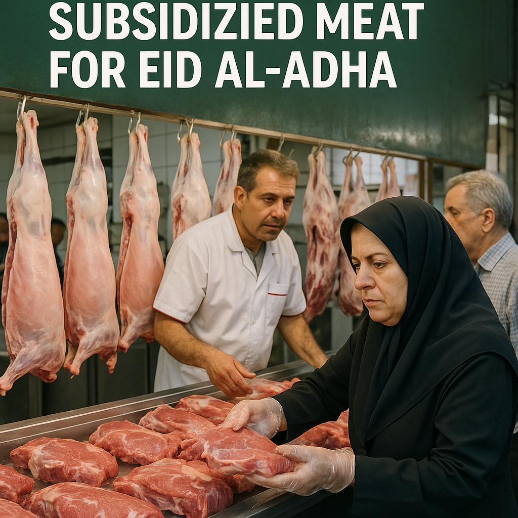 Illustration of Iran Government Sells Subsidized Meat for Eid al-Adha