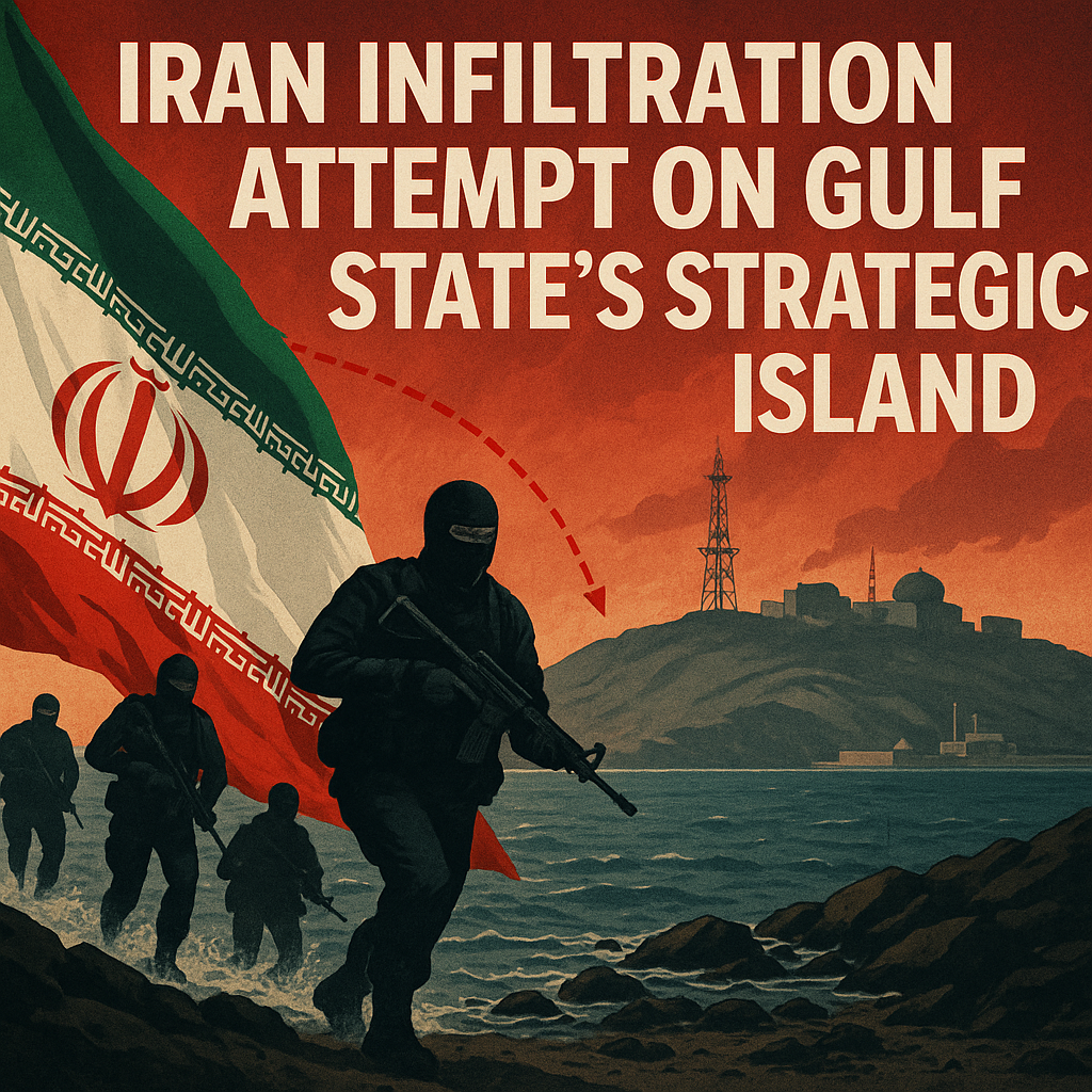Illustration of Iran Infiltration Attempt on Gulf State's Strategic Island