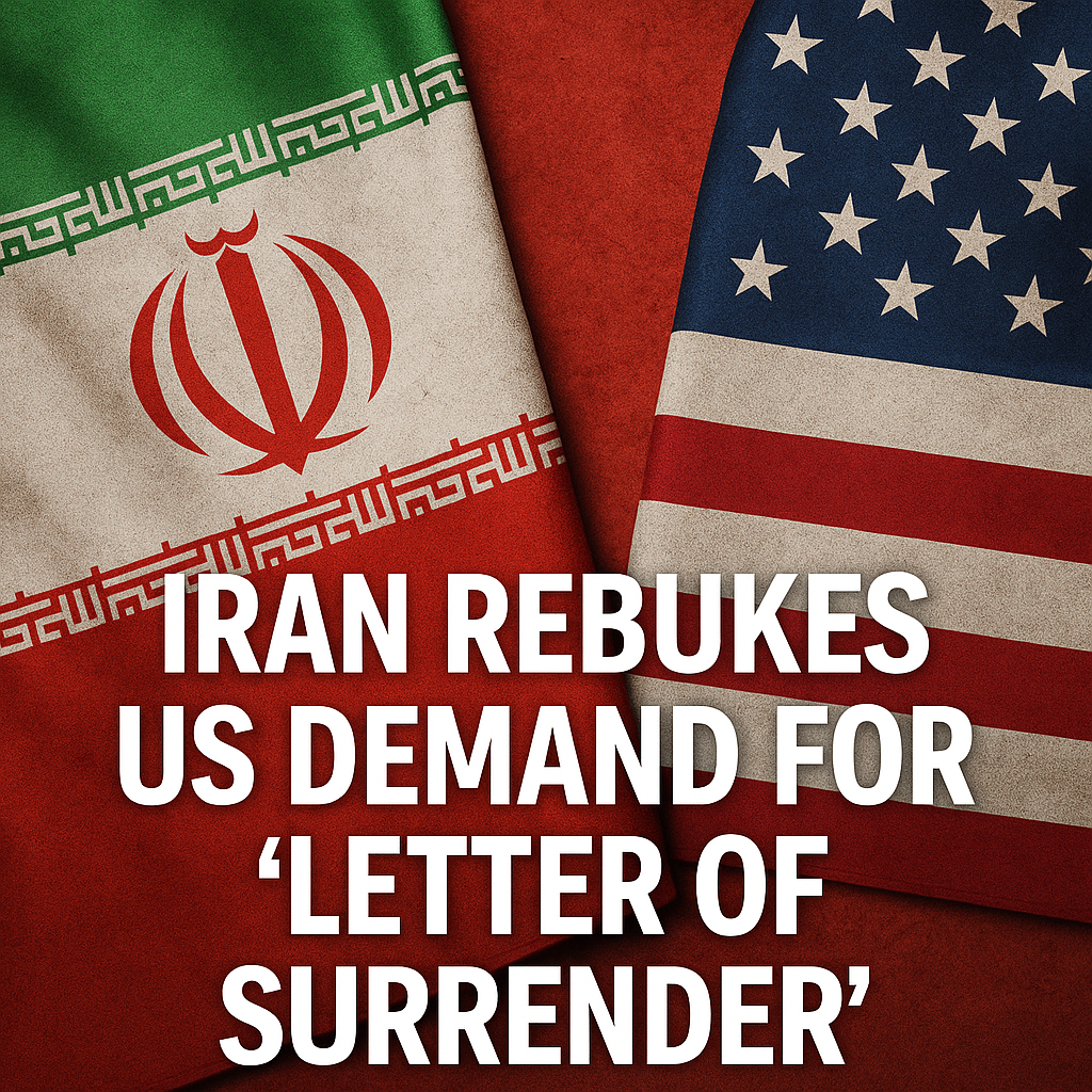 Illustration of Iran Rebukes US Demand for 'Letter of Surrender'